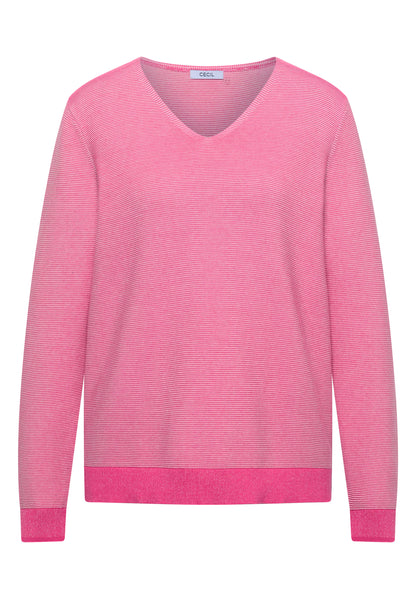 Pullover im Two-Tone-Look mit V-Neck