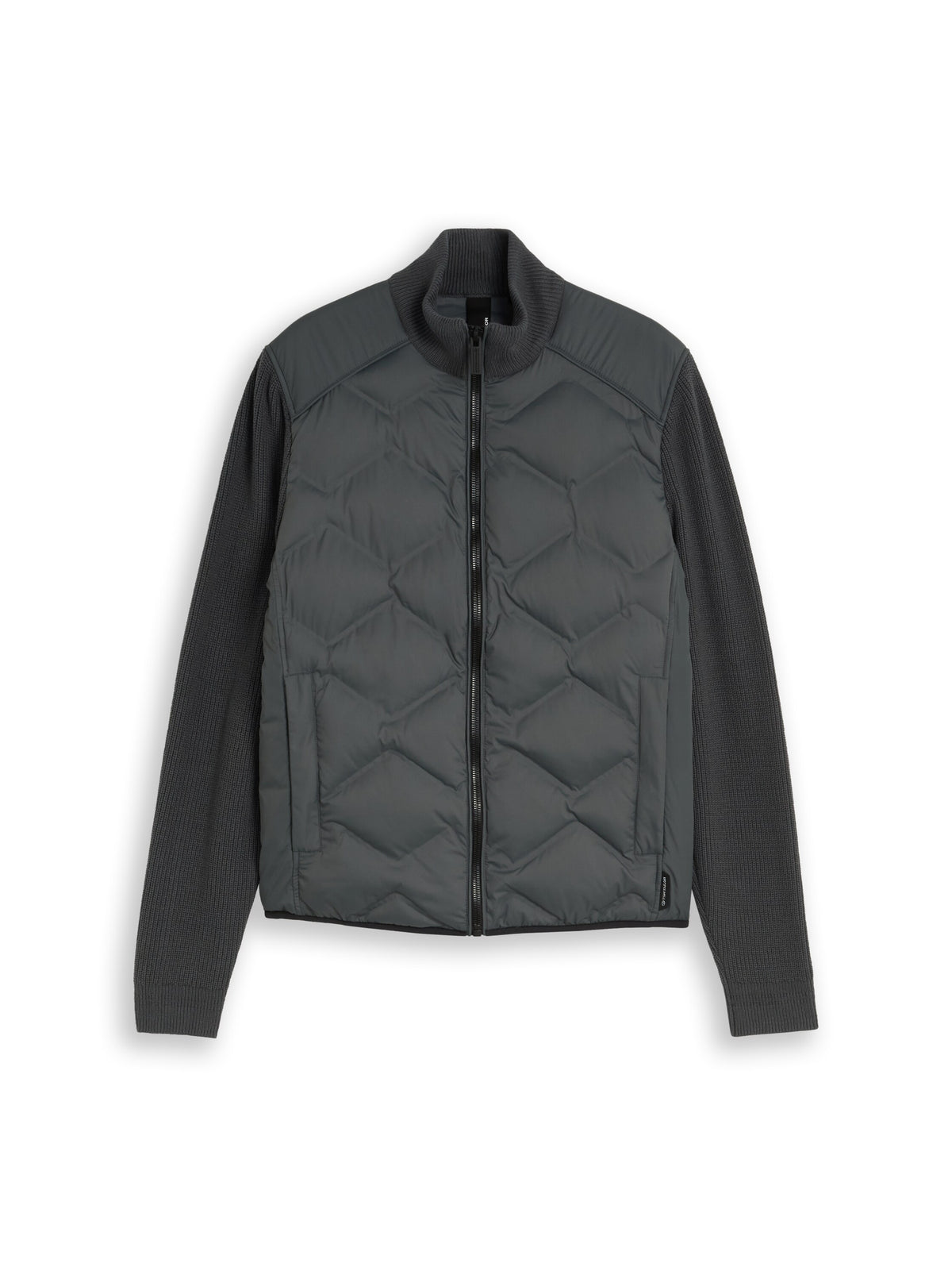 Hybrid Steppjacke mit Strick-Details