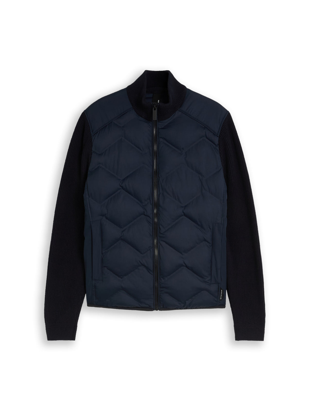 Hybrid Steppjacke mit Strick-Details