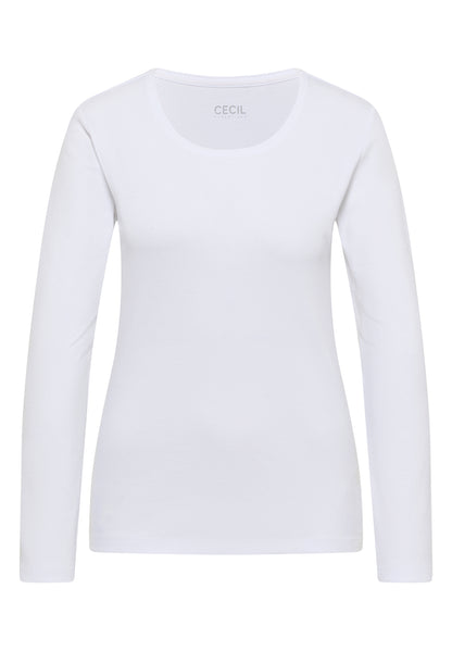 Basic Langarm Shirt mit Rundhals