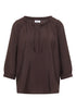 Carmen-Bluse mit Halbarm und Bändern