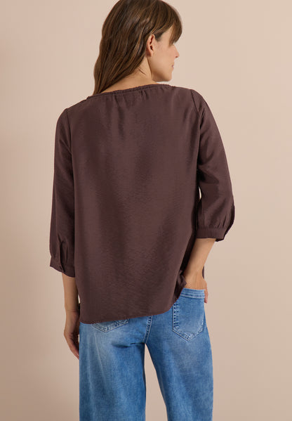 Carmen-Bluse mit Halbarm und Bändern