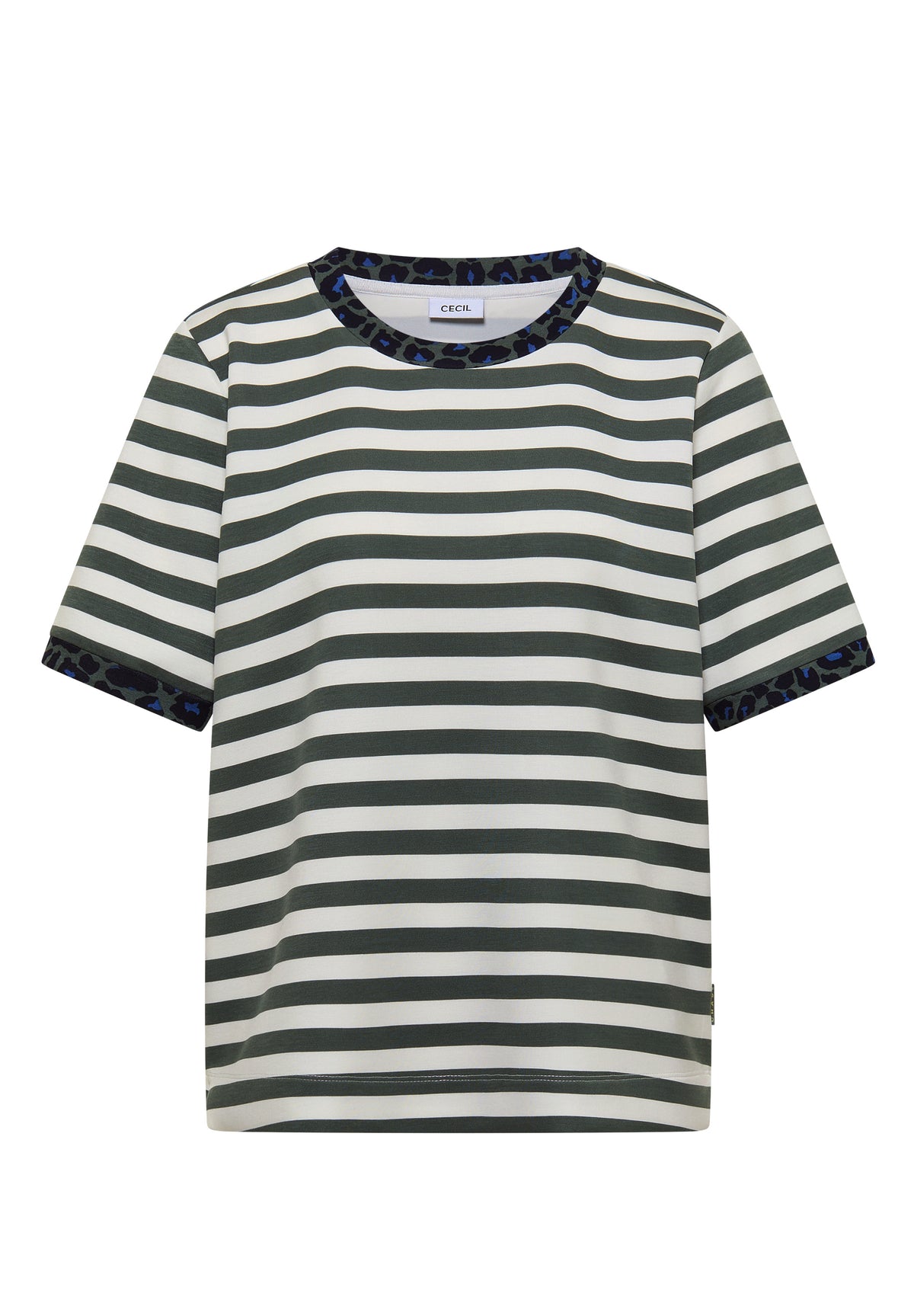 T-Shirt mit Rundhals und Leo-Details