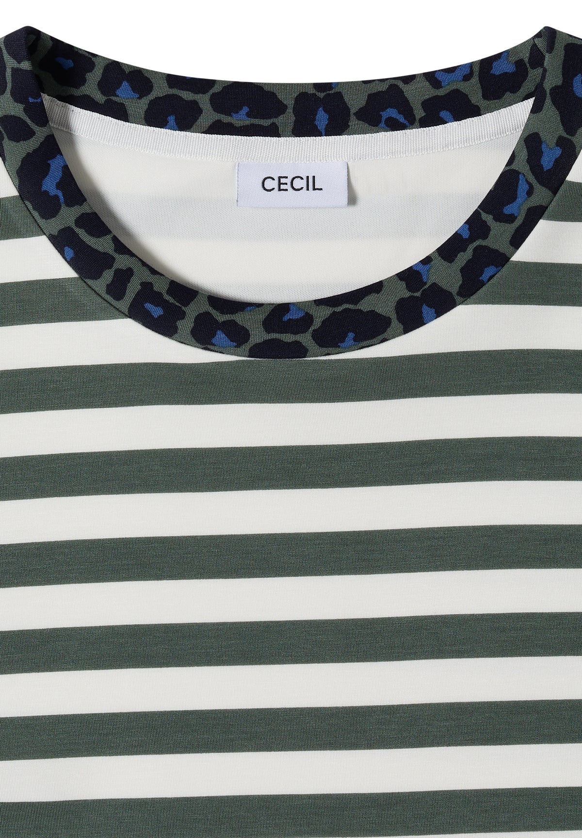 T-Shirt mit Rundhals und Leo-Details