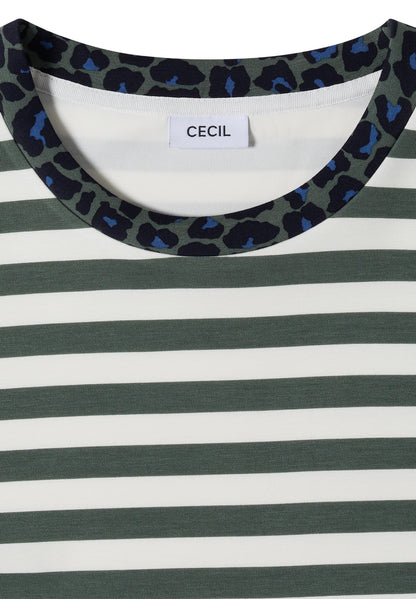 T-Shirt mit Rundhals und Leo-Details