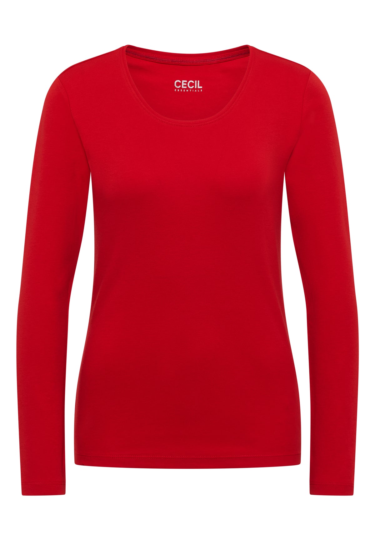 Basic Langarm Shirt mit Rundhals