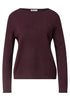 Pullover mit Boat Neck und Rollkanten