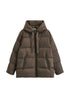 Puffer-Daunenjacke mit Kapuze regular