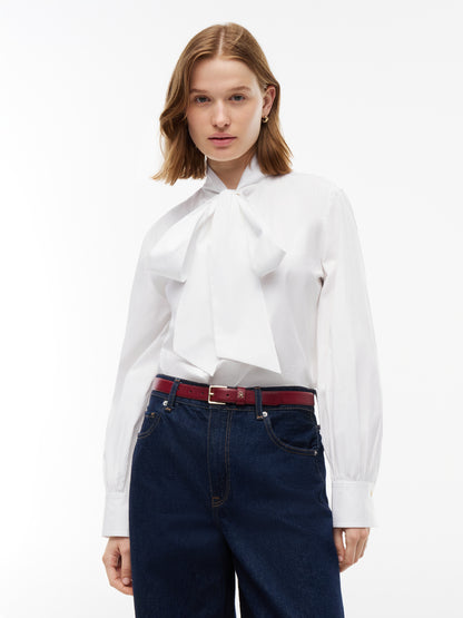 POPLIN BOW TIE LS SHIRT