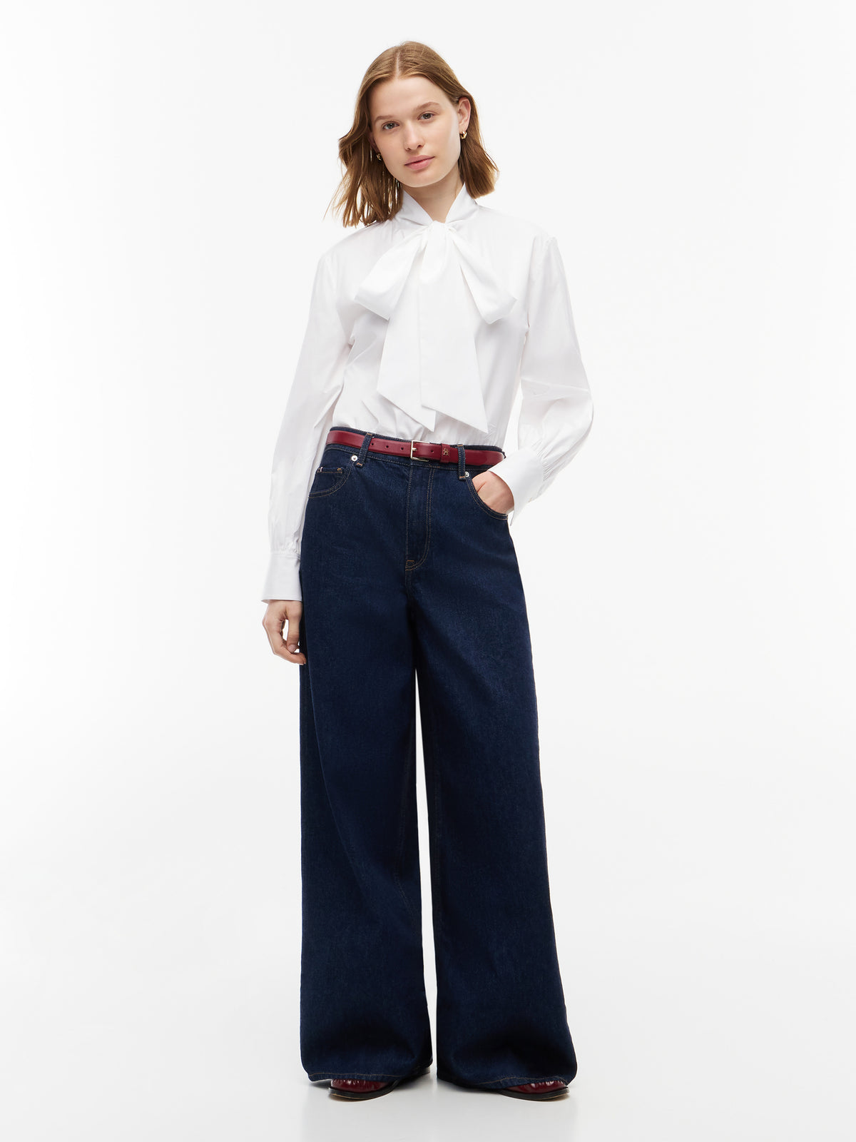 POPLIN BOW TIE LS SHIRT