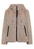 Fake Fur Jacke mit Softshelldetails