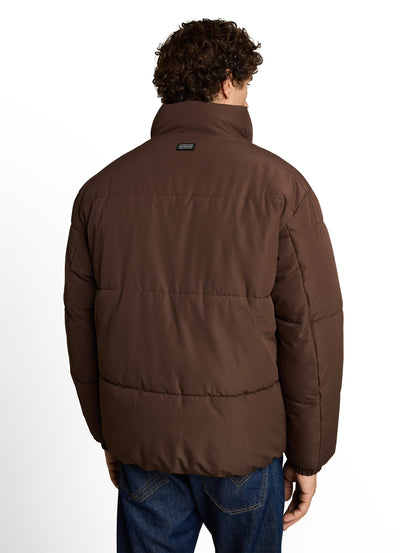 Relaxed Fit Puffer-Jacke mit Stehkragen