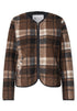 Teddy-Jacke mit Rundhals und Print