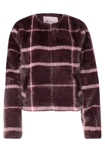 Jacke aus Fake Fur mit Muster