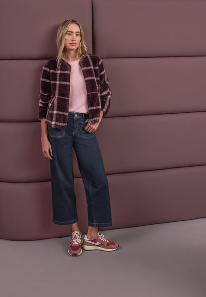 Jacke aus Fake Fur mit Muster