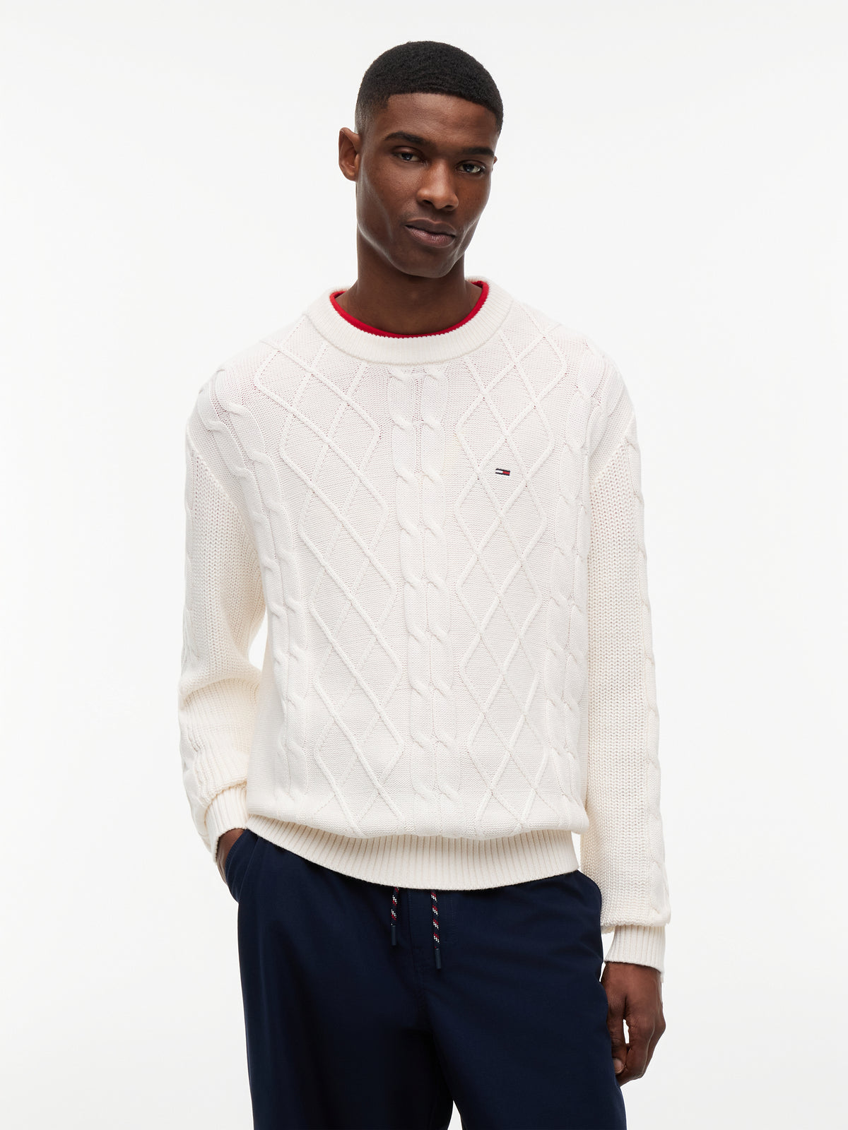 TJM REG CABLE KNIT SWEATER