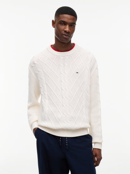TJM REG CABLE KNIT SWEATER