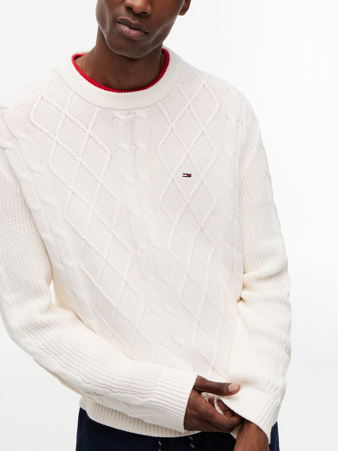 TJM REG CABLE KNIT SWEATER