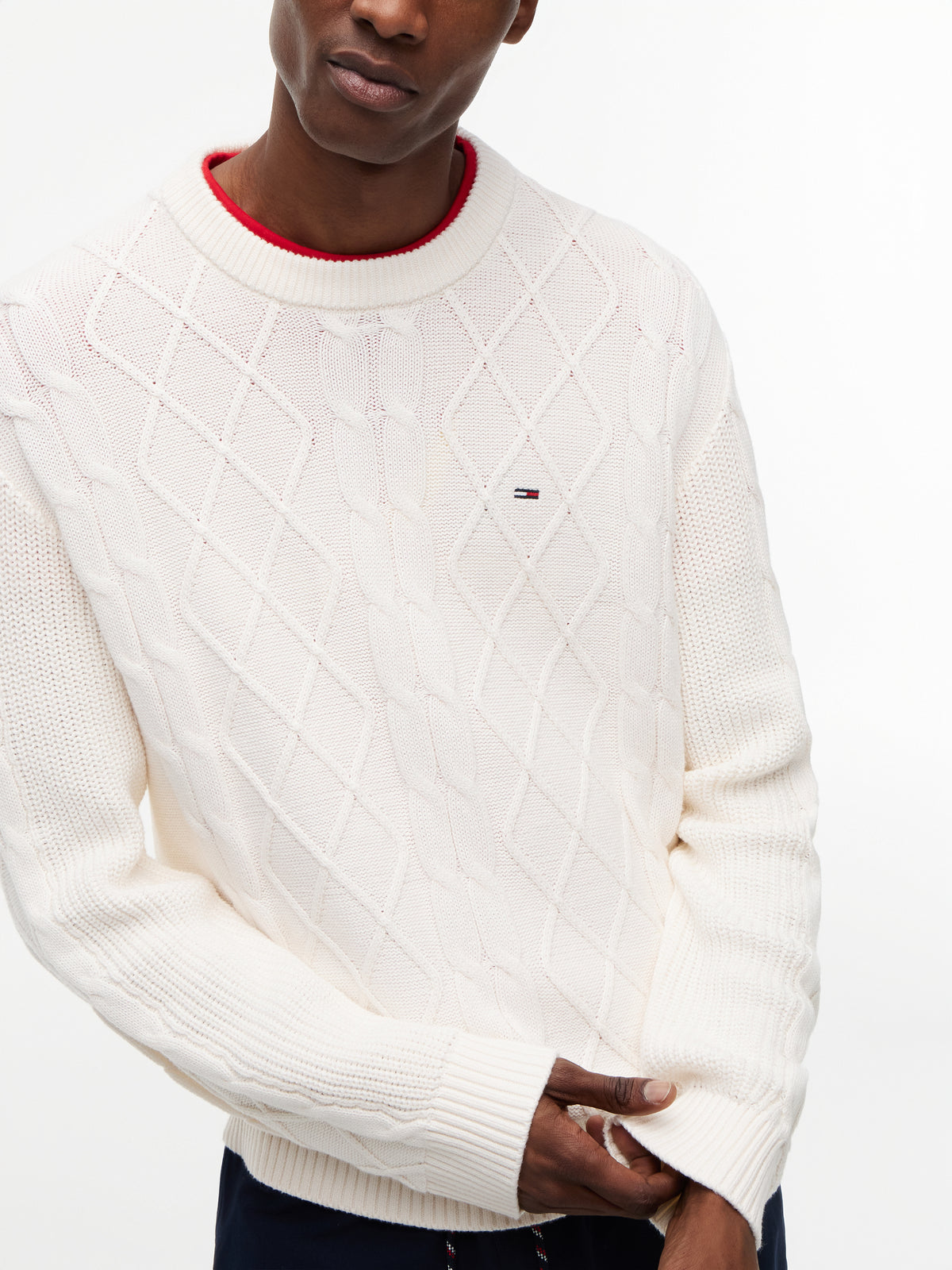 TJM REG CABLE KNIT SWEATER