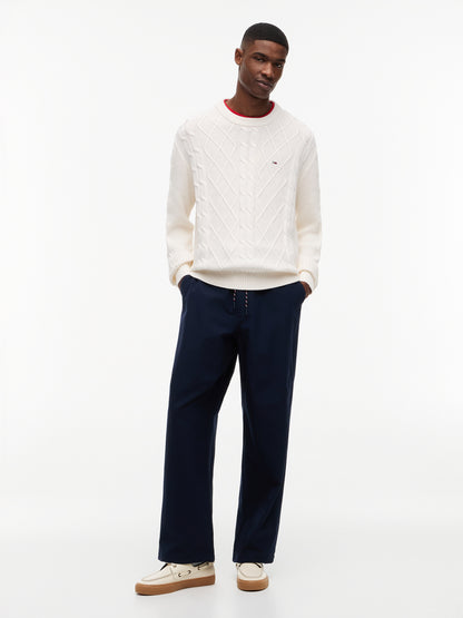 TJM REG CABLE KNIT SWEATER