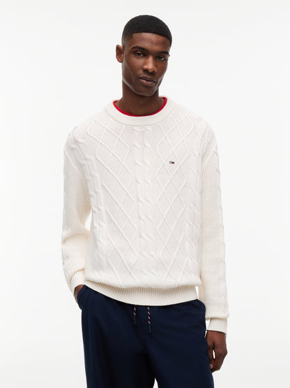 TJM REG CABLE KNIT SWEATER