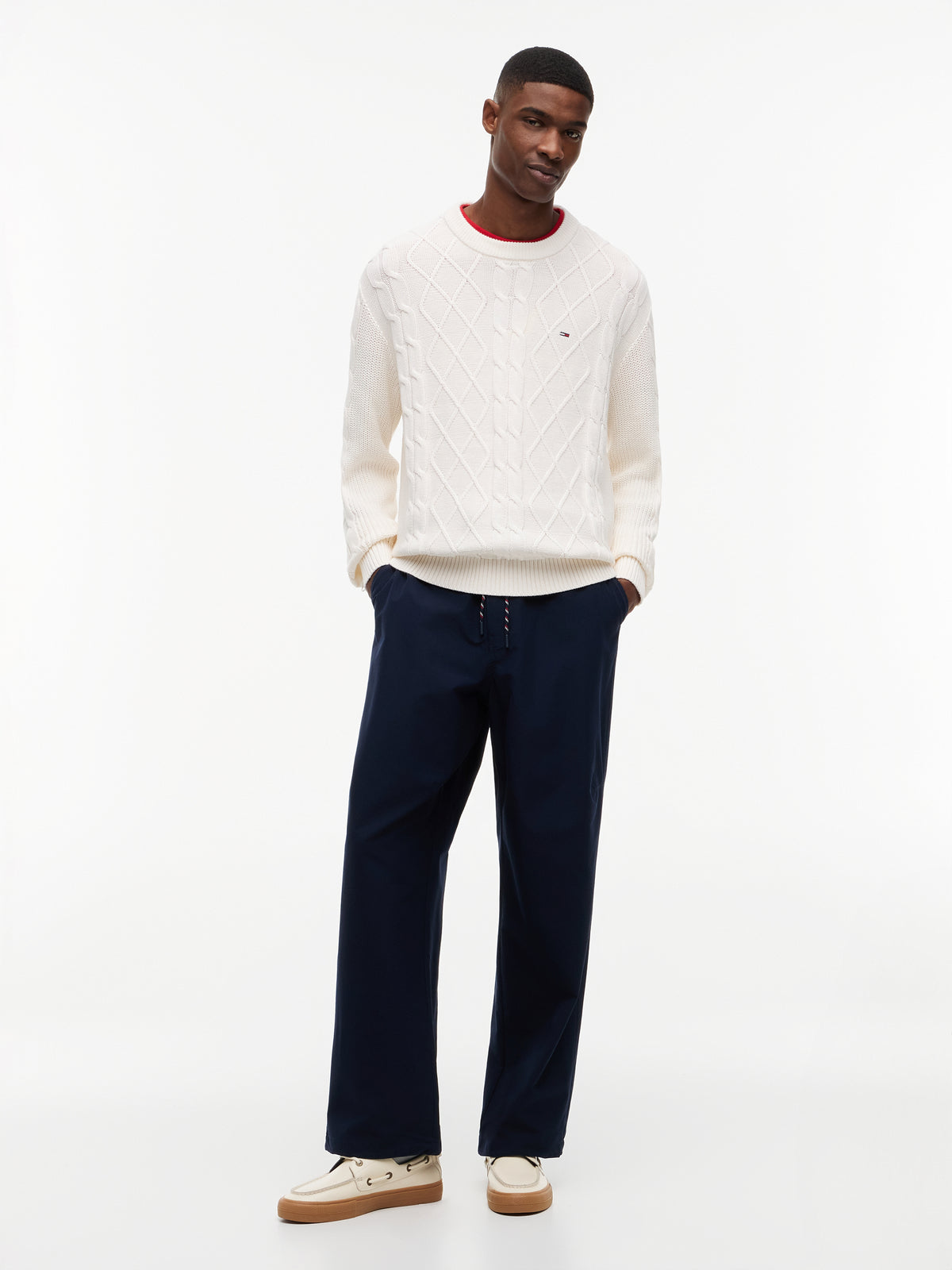 TJM REG CABLE KNIT SWEATER