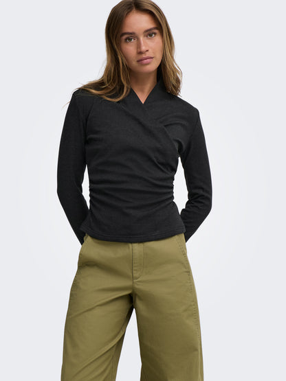 JDYDAZE L/S WRAP TOP JRS