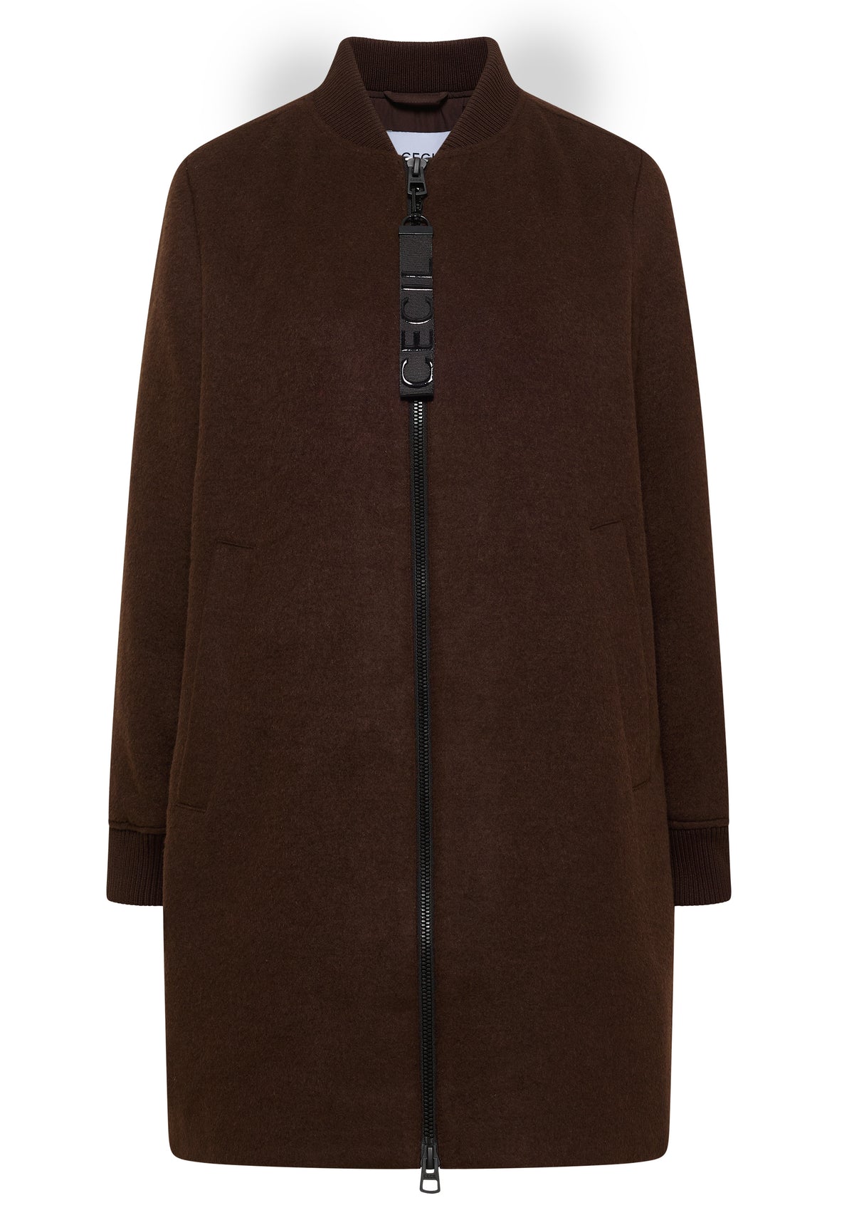 Langer Blouson mit Wollanteil