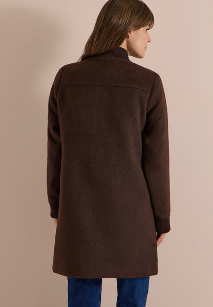 Langer Blouson mit Wollanteil