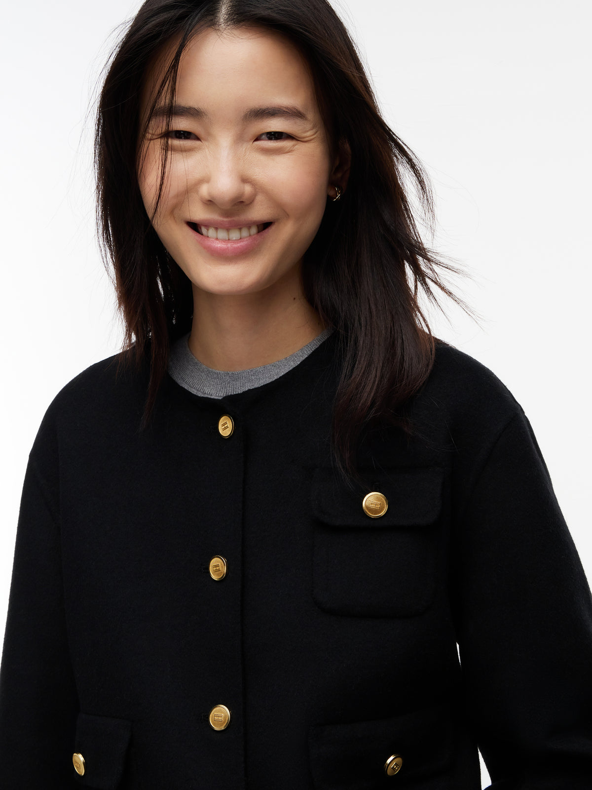 DF WOOL LADY JACKET WITH FUR