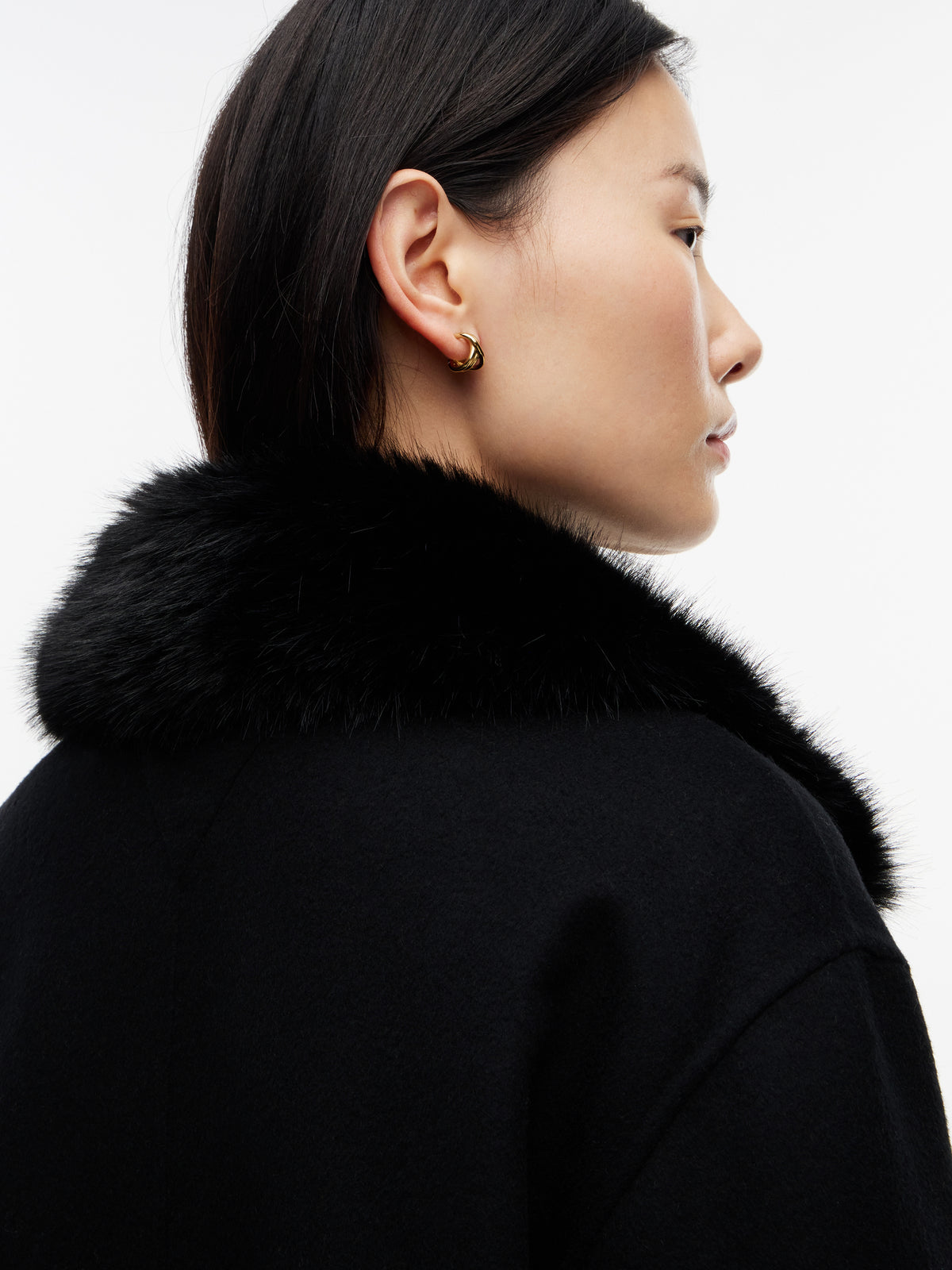 DF WOOL LADY JACKET WITH FUR