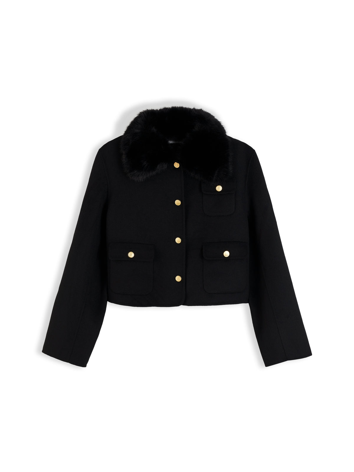 DF WOOL LADY JACKET WITH FUR