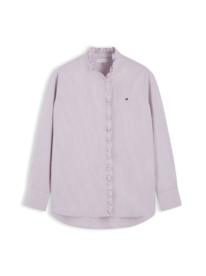 OXFORD RUFFLES RELAXED LS SHIRT