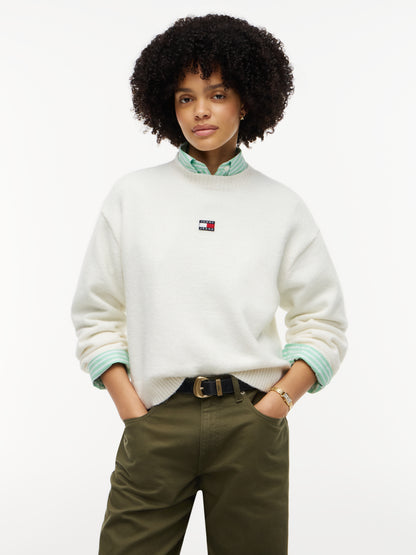 TJW FLUFFY BADGE SWEATER EXT