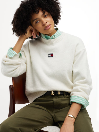 TJW FLUFFY BADGE SWEATER EXT