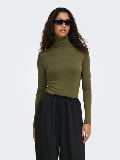 JDYTALLIS L/S THUNNEL NECK TOP JRS DIA
