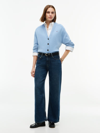 SOFT WOOL V-NK CARDIGAN BUTTONS