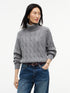 SOFT WOOL CABLE ROLL-NK LS SWT