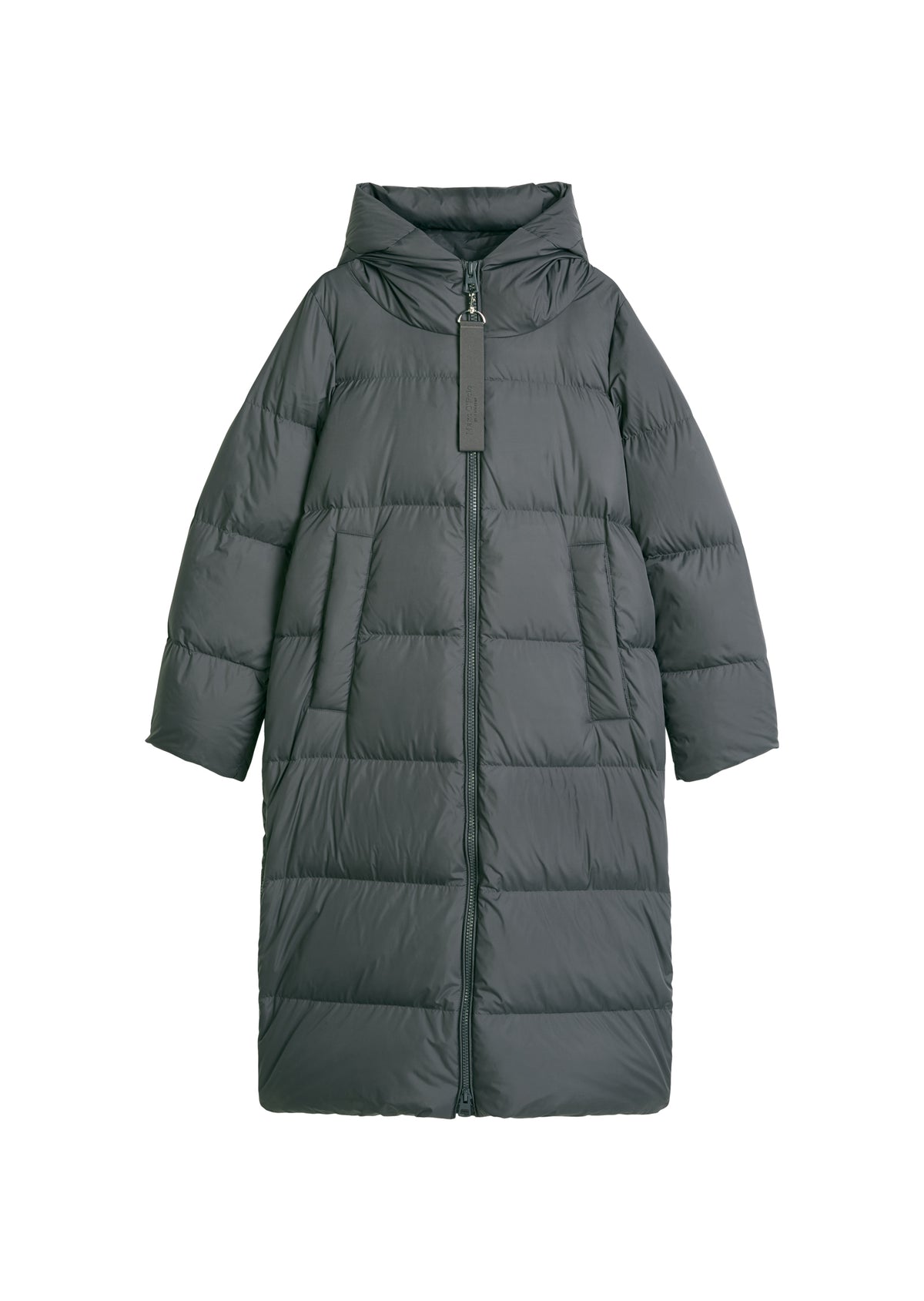 Puffer-Daunen-Kapuzenmantel regular