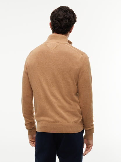 PIMA ORG CTN CASHMERE ZIP MOCK