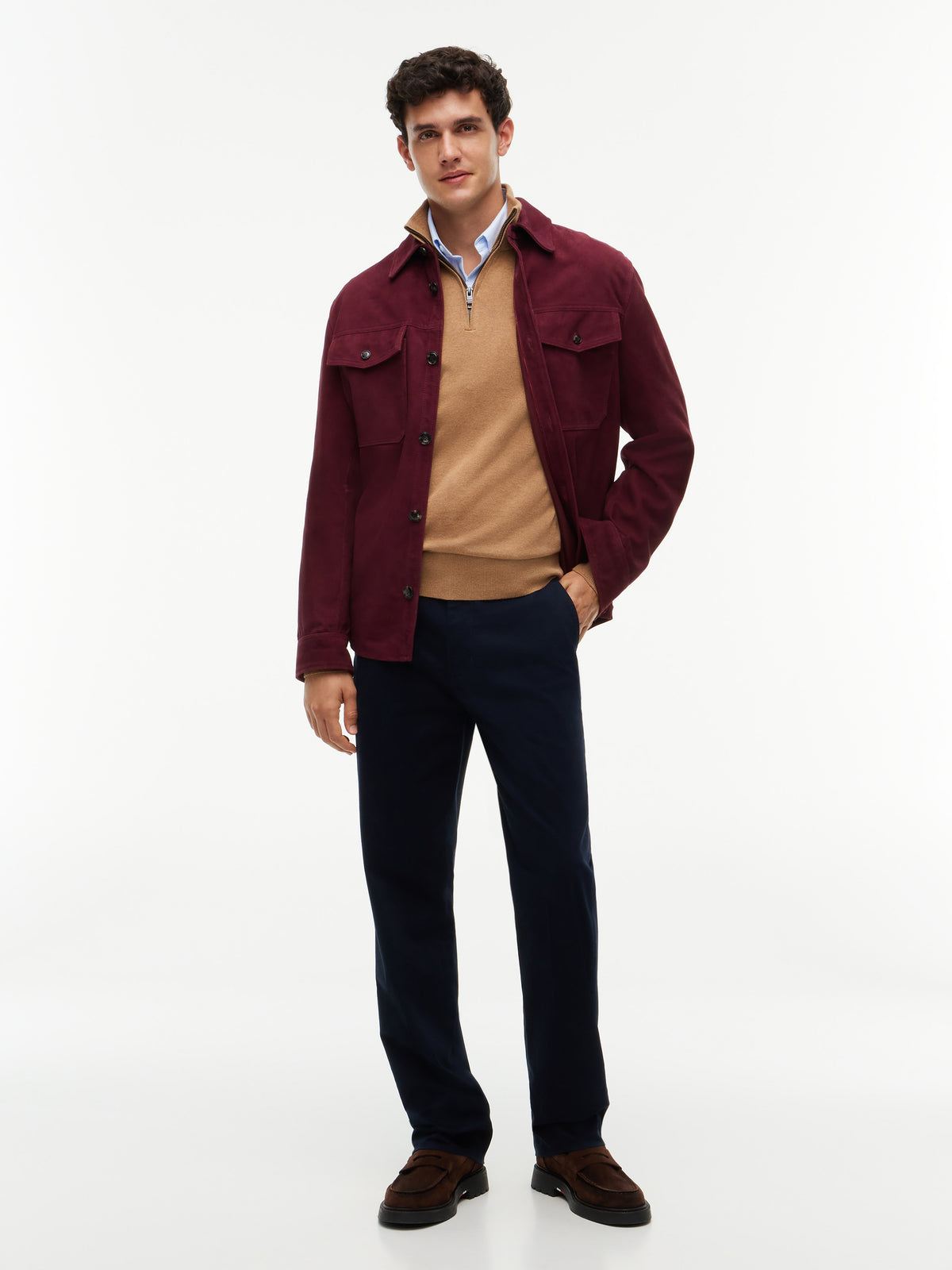 PIMA ORG CTN CASHMERE ZIP MOCK