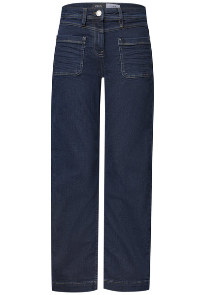 Wide Leg Jeans mit Patch-Pockets