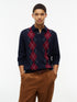 PLACED ARGYLE LS POLO