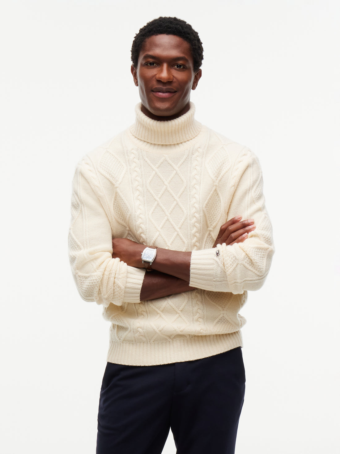 NY  WOOL CABLE SWEATER