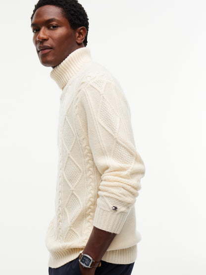 NY  WOOL CABLE SWEATER