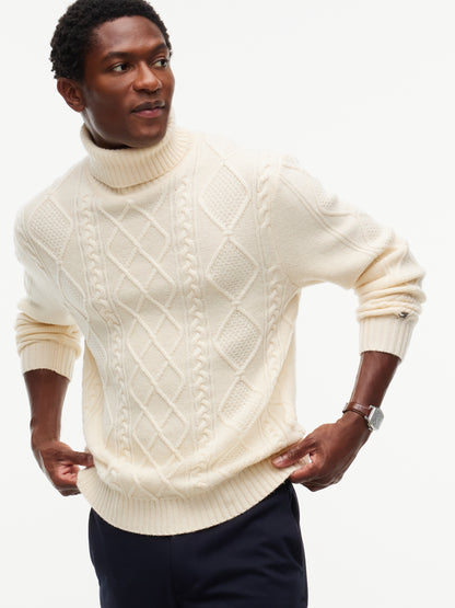 NY  WOOL CABLE SWEATER