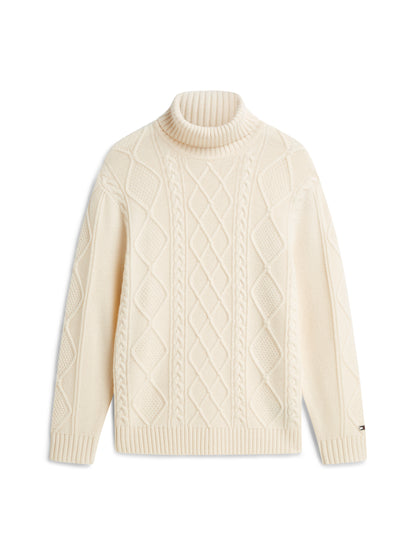 NY  WOOL CABLE SWEATER