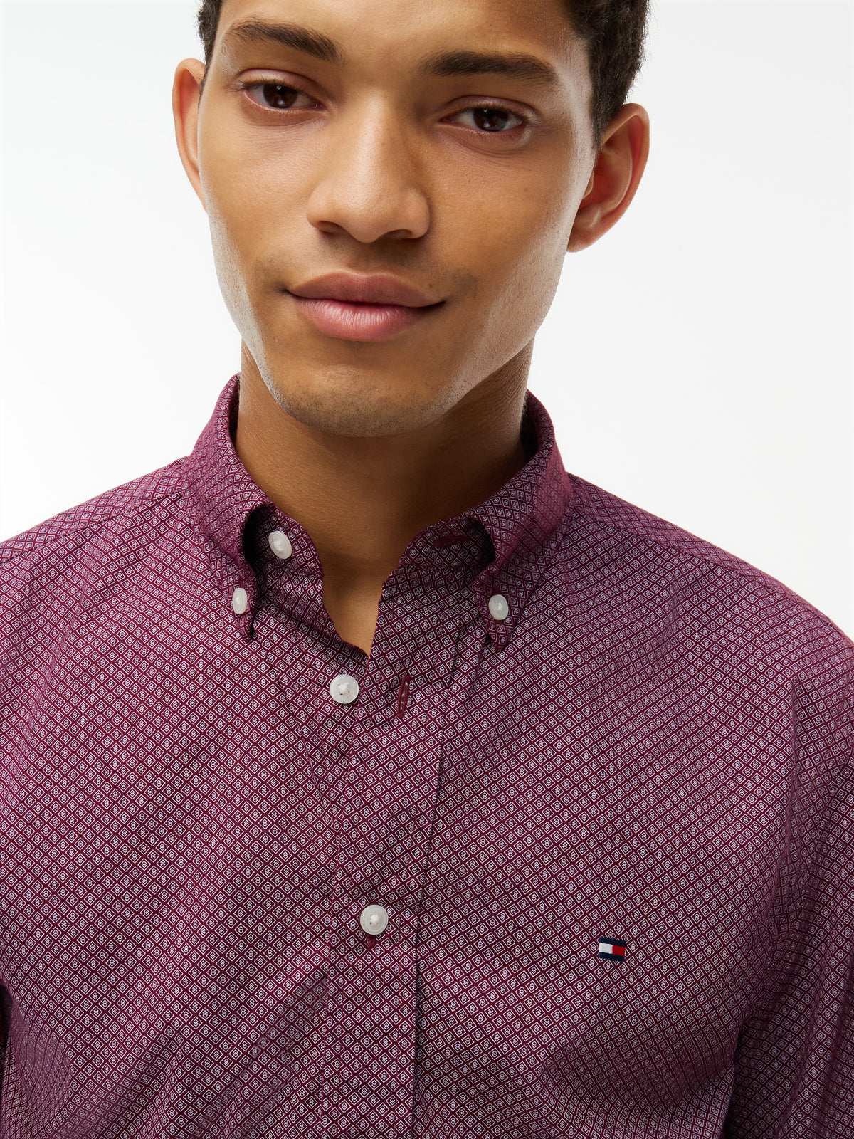 FLEX POPLIN GEO PRINT RF SHIRT