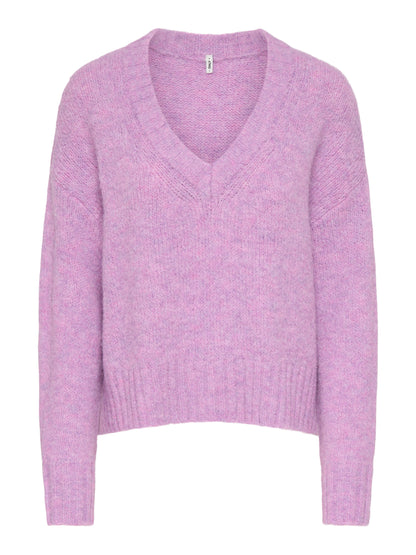 ONLFIONA LS LOOSE V-NECK KNT