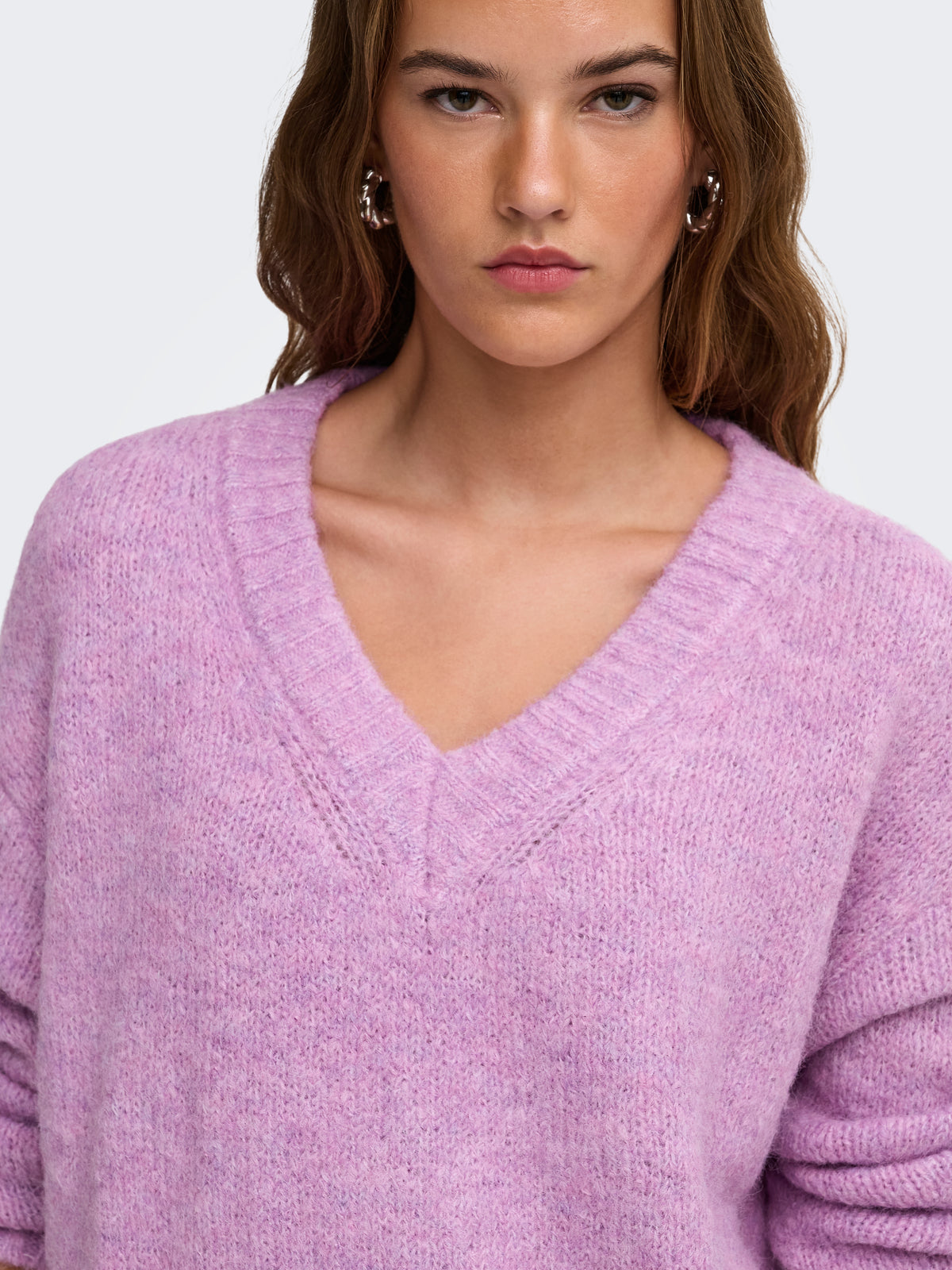 ONLFIONA LS LOOSE V-NECK KNT